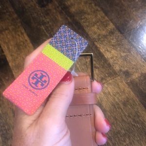 Tory Burch 1-1/2" Basic Buckle Hip Belt - Brown